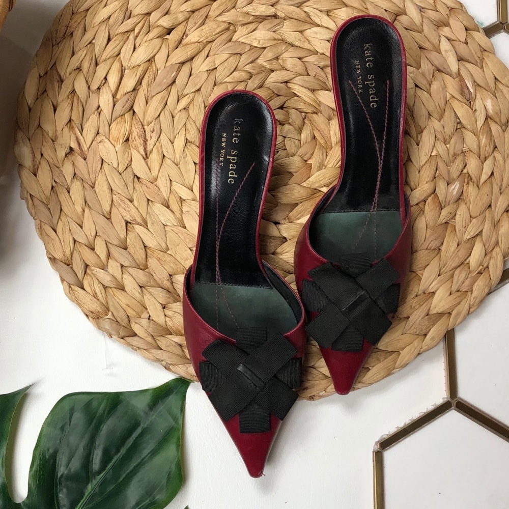 Kate Spade Kitten Hell Red Pointed toe Mule